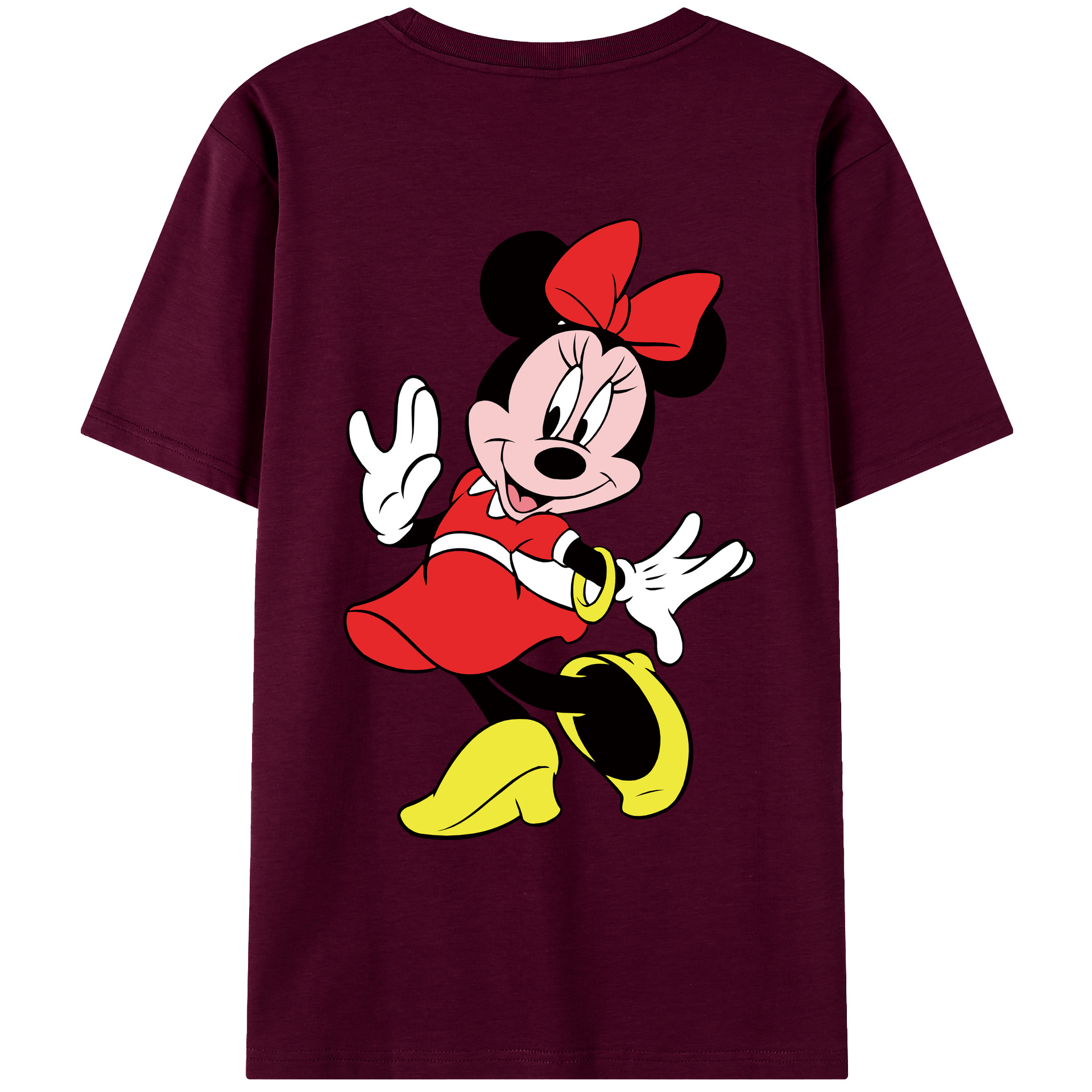 （画像用） ミッキーマウス Mickey Mouse レディース半袖Tシャツ(バックプリント)